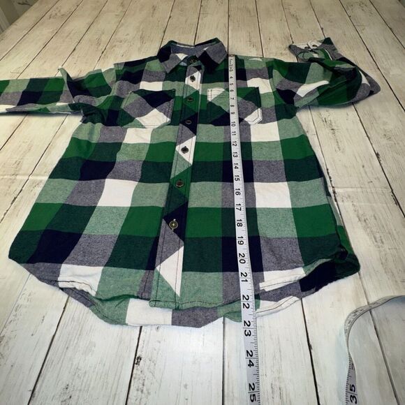 Weatherproof Vintage Women's Size M Blue Green Plaid Long Sleeve Flannel Shirt - Picture 7 of 7